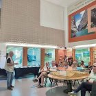 El centre d’interpretació de Viacamp va acollir la conferència.