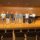 Els guanyadors, amb el jurat, el gerent i el president de la JOP. - JOVE ORQUESTRA DE PONENT