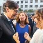 Salvador Illa amb María Jesús Montero i Francina Armengol, en la celebració de la Diada a Madrid. - ACN