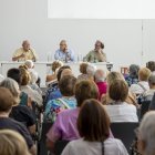 El debat sobre les pintures del MNAC, ahir al Museu Morera. - JORDI ECHEVARRIA