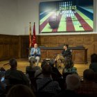 Genís Sinca i Mariona Lladonosa, ahir a l’IEI. - IEI