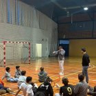 Una de les sessions ja realitzades amb jugadors del Lleida Handbol.