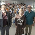 Albert Velasco, Carmen Berlabé i Francesc Fité, ahir en un abarrotat Morera. - JORDI ECHEVARRIA