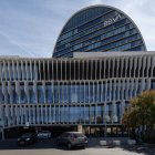 La façana de la seu del BBVA a Madrid. - EUROPA PRESS