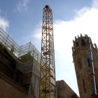 La Seu Vella de Lleida durant les obres.