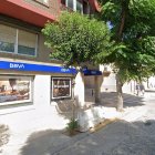 L'oficina bancària de Juneda on s'ha produït l'assalt.