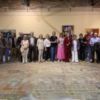 La sala Lucilla Atilia del celler Castell del Remei va acollir ahir la inauguració de l’exposició. - MAGDALENA ALTISENT