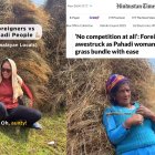 Una solsonina es fa viral a la Índia intentant aixecar 40 quilos de farratge