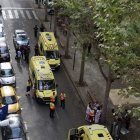 Mossos i SEM al lloc del tiroteig.