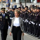 La secretària d'estat de Seguretat, Aina Calvo, a l'arribada al Dia de la Policia Nacional de Catalunya.