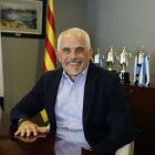 Alan Pace, a la sala de trofeu de l’RCD Stadium. - RCD ESPANYOL