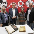 La presentació de la restauració dels llibres va tenir lloc a l’arxiu del Castell de Concabella. - C.MARSIÑACH