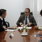 L'alcalde de Mollerussa, Marc Solsona, durant la reunió amb la DGAL