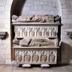 El sepulcre doble d’Àlvar I i Cecília de Foix, l’original del qual és a Nova York. - M. DE LES AVELLANES