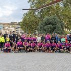 El ReptesRunLleida va homenatjar ahir la víctima a la plaça Bores, on quedaven amb ell per córrer. - PAU PASCUAL
