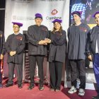 La Fira de l’Ametlla de Vilagrassa va ser reconeguda amb el títol de XXIV Torronaire d’Honor per part dels Menestrals del Torró d’Agramunt. - LAIA PEDRÓS