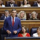 El president espanyol, Pedro Sánchez, a la sessió de control del Congrés.