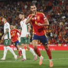 Mikel Merino celebra un dels seus dos gols. - EFE