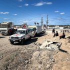 Equips de la Creu Roja durant l’intercanvi d’ostatges entre Israel i Hamas. - EUROPA PRESS