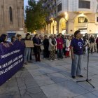 La concentració va tenir lloc ahir a la tarda a la plaça Sant Joan. - JORDI ECHEVARRIA