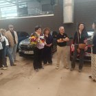 Inauguració del certamen amb Estefania Rufach, en l’homenatge a Toni Pla.