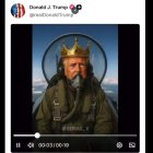 El vídeo en què Trump, amb corona, bombardeja gent amb femta.