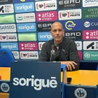 Gabri García, tècnic de l’Atlètic Lleida, ahir en roda de premsa. - MARC PERELLÓ SALVIA
