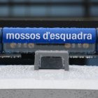 Imatge d'arxiu de la càmera integrada al frontal d'un vehicle dels Mossos d'Esquadra.