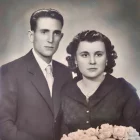 La parella el dia del seu casament, el 1955. - A. C. F