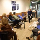 La primera xarrada, a càrrec de la periodista Anna Gómez. - J.GÓMEZ