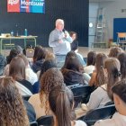 Ramon Alcoberro a l'institut Manuel de Montsuar.