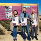 Rosa Pujol, Gerard Bellmunt i l’historiador Solé Sabaté. - MIRADA LOCAL