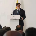 El president de la Generalitat, Salvador Illa, ahir a Reus. - ELOI TOST/ACN