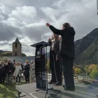 Un moment de l’acte d’homenatge a Joan Perelada. - TXELL CENTENO