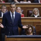 Foto d’arxiu del president del Govern central, Pedro Sánchez, al Congrés dels Diputats. - EFE