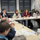 La consellera de Territori, Sílvia Panque, presideix la sessió del ple del consell rector de l'Idapa a Tremp.