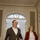 Juanfran Pérez Llorca arribant a les Corts valencianes. - EFE/KAI FÖRSTERLING