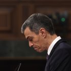 El presidente del Gobierno, Pedro Sánchez, durante una sesión de control al Gobierno en el Congreso.
