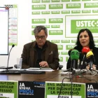 Iolanda Segura i Xavier Díez, d’Ustec, van presentar l’estudi. - ACN