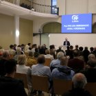 Sala Alfred Perenya de Lleida durant la presentació del Pla d'Immigració del PP