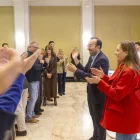 La portaveu del PP al Congrés, Ester Muñoz, i el líder provincial, Xavi Palau, ahir abans de l’acte. - JORDI ECHEVARRIA