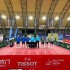 Josep Lluís Andrade, Cesc Carrera i Marc Duran, abans de l’inici de la confrontació amb el Fenerbahçe.