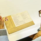 La directora de l’Arxiu Històric, Glòria Vilella, mostra el fons sobre la Secció Femenina a Lleida. - JORDI ECHEVARRIA