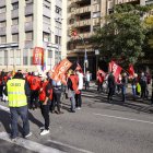 Els vaguistes van bloquejar el baixador de busos de Lleida dos hores al matí i dos a la tarda. - ACN