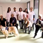 Usuàries i professionals del CAP de la Bordeta, en una de les sessions de teràpia amb gossos. - ICS LLEIDA