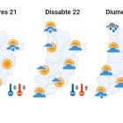 La previsió d'aquest cap de setmana a la demarcació de Lleida.