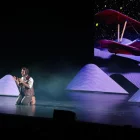 Àngel Llàcer, durant la representació d’‘El Petit Príncep’ al Teatre de la Llotja. - AMADO FORROLLA