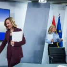 Pilar Alegría després de la roda de premsa del Consell de Ministres. - MATIAS CHIOFALO / EUROPA PRESS