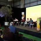 La taula redona sobre biogàs organitzada ahir per Unió de Pagesos a la fira Agrobiotech. - AMADO FORROLLA