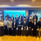 Representants de les estacions i d’institucions lleidatanes, ahir durant la presentació. - M. CODINAS